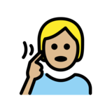 Deaf Man: Medium-Light Skin Tone on OpenMoji 12.0