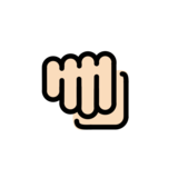 Oncoming Fist: Light Skin Tone on OpenMoji 12.0