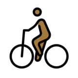 Man Biking: Medium-Dark Skin Tone on OpenMoji 12.0