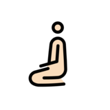 Man Kneeling: Light Skin Tone on OpenMoji 12.0