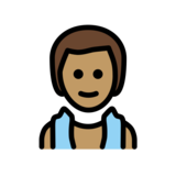 Person in Steamy Room: Medium Skin Tone on OpenMoji 12.0