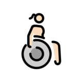Woman in Manual Wheelchair: Light Skin Tone on OpenMoji 12.0