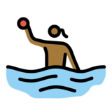 Woman Playing Water Polo: Medium-Dark Skin Tone on OpenMoji 12.0