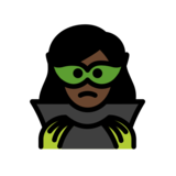 Woman Supervillain: Dark Skin Tone on OpenMoji 12.0