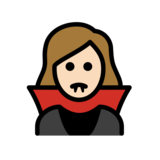Woman Vampire: Light Skin Tone on OpenMoji 12.0