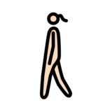 Woman Walking: Light Skin Tone on OpenMoji 12.0
