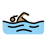 Woman Swimming: Medium Skin Tone on OpenMoji 12.2