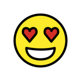 Smiling Face with Heart-Eyes on OpenMoji 12.3
