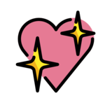 Sparkling Heart on OpenMoji 12.3