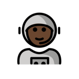 Astronaut: Dark Skin Tone on OpenMoji 13.0