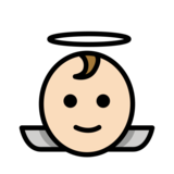 Baby Angel: Light Skin Tone on OpenMoji 13.0