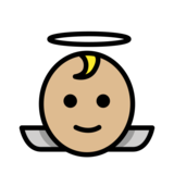 Baby Angel: Medium-Light Skin Tone on OpenMoji 13.0