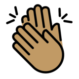 Clapping Hands: Medium Skin Tone on OpenMoji 13.0