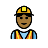 Construction Worker: Medium-Dark Skin Tone on OpenMoji 13.0