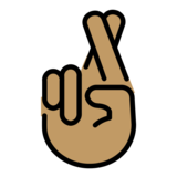 Crossed Fingers: Medium Skin Tone on OpenMoji 13.0