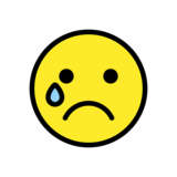 Crying Face on OpenMoji 13.0