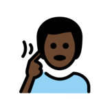 Deaf Man: Dark Skin Tone on OpenMoji 13.0