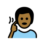 Deaf Man: Medium-Dark Skin Tone on OpenMoji 13.0