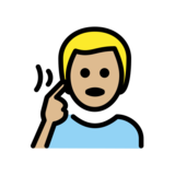 Deaf Man: Medium-Light Skin Tone on OpenMoji 13.0