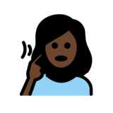 Deaf Woman: Dark Skin Tone on OpenMoji 13.0