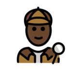 Detective: Dark Skin Tone on OpenMoji 13.0