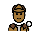 Detective: Medium-Dark Skin Tone on OpenMoji 13.0