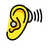 Ear with Hearing Aid on OpenMoji 13.0