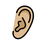 Ear: Medium-Light Skin Tone on OpenMoji 13.0