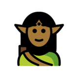 Elf: Medium-Dark Skin Tone on OpenMoji 13.0