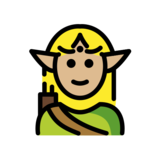 Elf: Medium-Light Skin Tone on OpenMoji 13.0