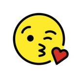 Face Blowing a Kiss on OpenMoji 13.0