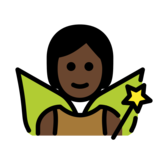 Fairy: Dark Skin Tone on OpenMoji 13.0