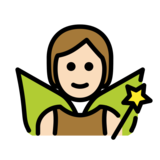 Fairy: Light Skin Tone on OpenMoji 13.0