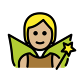 Fairy: Medium-Light Skin Tone on OpenMoji 13.0