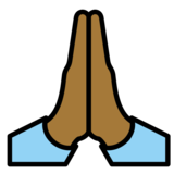 Folded Hands: Medium-Dark Skin Tone on OpenMoji 13.0