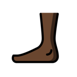 Foot: Dark Skin Tone on OpenMoji 13.0