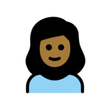 Girl: Medium-Dark Skin Tone on OpenMoji 13.0