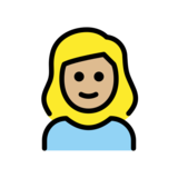 Girl: Medium-Light Skin Tone on OpenMoji 13.0