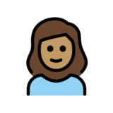 Girl: Medium Skin Tone on OpenMoji 13.0