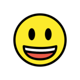 Grinning Face with Big Eyes on OpenMoji 13.0