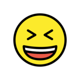 Grinning Squinting Face on OpenMoji 13.0