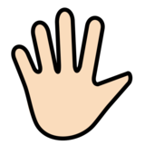 Hand with Fingers Splayed: Light Skin Tone on OpenMoji 13.0
