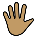 Hand with Fingers Splayed: Medium Skin Tone on OpenMoji 13.0