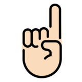 Index Pointing Up: Light Skin Tone on OpenMoji 13.0