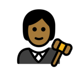 Judge: Medium-Dark Skin Tone on OpenMoji 13.0