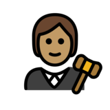 Judge: Medium Skin Tone on OpenMoji 13.0