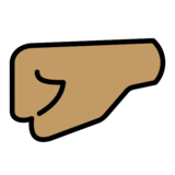 Left-Facing Fist: Medium Skin Tone on OpenMoji 13.0