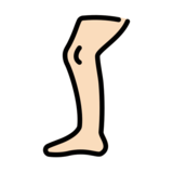 Leg: Light Skin Tone on OpenMoji 13.0