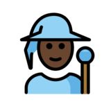 Mage: Dark Skin Tone on OpenMoji 13.0