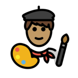 Man Artist: Medium Skin Tone on OpenMoji 13.0